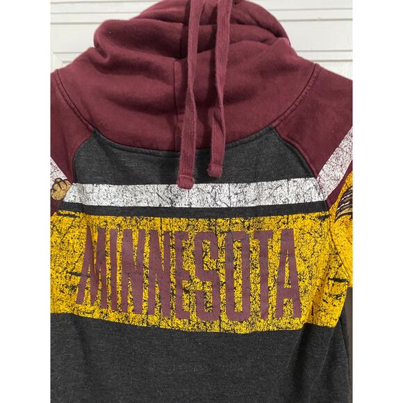 Minnesota Gophers Women's High-Neck Hoodie Sweatshirt Size S - Picture 2 of 6